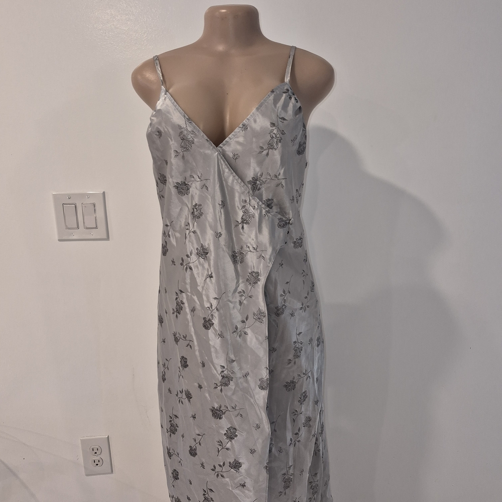Floral Gray Slip Dress
